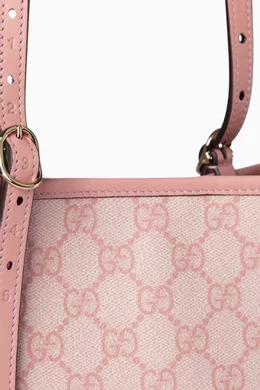 Buy Gucci Pink Small Tote Bag in GG Canvas For Women Online