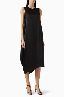 Buy LOEWE Black Draped Midi Dress For Women Online | Ounass