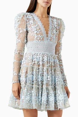 Buy Bronx and Banco Blue Megan Mini Dress in Lace For Women Online | Ounass  Saudi