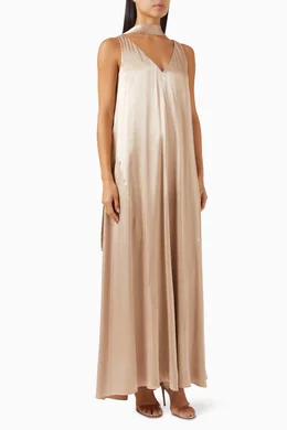 rose gold and blush bridesmaid dresses Second-Hand Shona Joy Gold Satin Twist Front Dress Size 16 – SwapUp