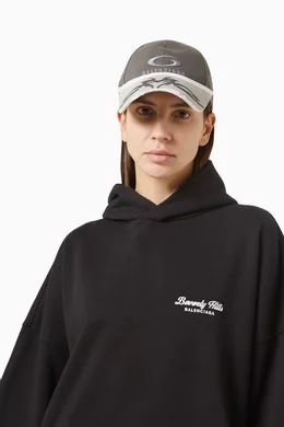 BALENCIAGA ウィメンズ Patched Visor キャップ Women's Patched Visor Cap in Grey/white | Balenciaga US