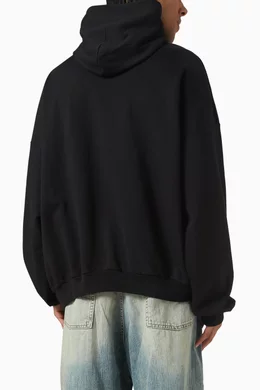 パーカー・フーディ BALENCIAGA 'BB Garderobe' hoodie Men's Bb Garderobe Hoodie Large Fit in Black | Balenciaga US