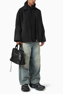 Buy Balenciaga Black Bb Garderobe Large Fit Hoodie in