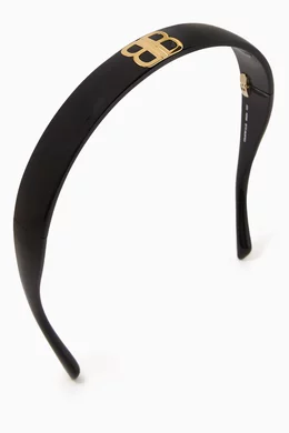 Buy Balenciaga Black Country Club BB Headband in Acetate For Men