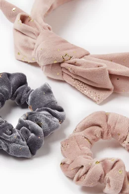 Buy Mimi And Lula Pink Star-embellished Headband Scrunchies in
