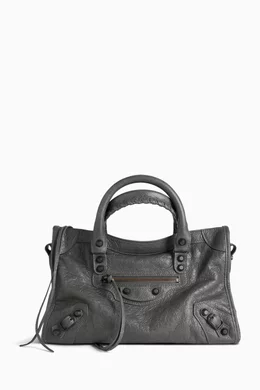 Buy Balenciaga Grey Small Le City Bag in Arena Lamsbkin For