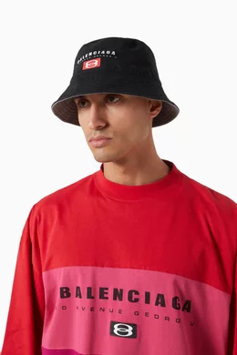 Buy Balenciaga Black Unisex Bucket Hat in Cotton For UNISEX