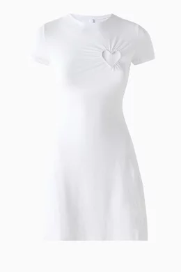 knee length dresses for ladies SKIMS Cotton Jersey Heart Mini Dress