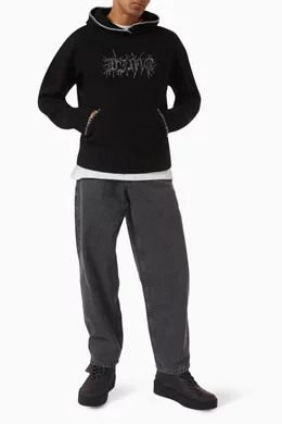 Dime★Hardcore Wool Hoodie ブラック パーカー メンズ Dimeのブラック Hardcore ウール フーディがセール中