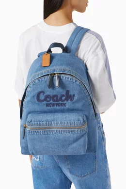 Denim Coach Charlie Small Backpack Coach Handbags Coach Charlie