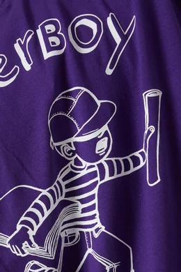 Buy Paperboy Purple x BEAMS Archive Logo T-shirt For Men Online