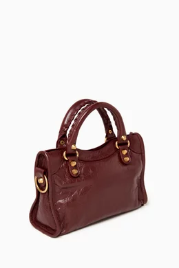 Buy Balenciaga Red Mini Le City Bag in Arena Storico