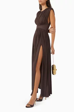 【送料&関税込】Zimmermann Body In Brown Viscose Maxi dress Zimmermann Brown size S International in Viscose