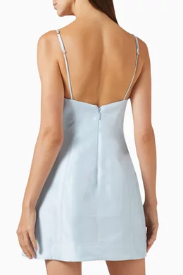navy blue dress for baby girl Acler Bilston Cotton-Blend Minidress main image 1