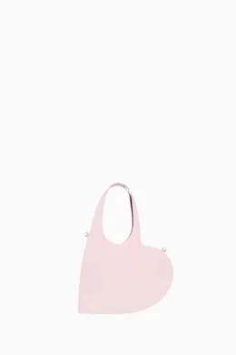 Buy Coperni Pink Baby Heart Tote Bag in Leather For Women