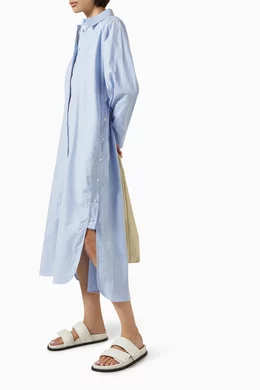 Buy COS Blue Asymmetric Deconstructed Shirt Dress For Women Online | Ounass  Saudi