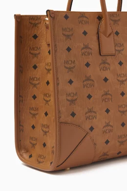 Munchen Mcm Visetos Large Tote Large München Tote In Visetos
