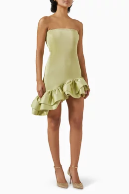 slim fit dress slacks Lidee Bright Green Renaissance Mini Dress