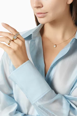 Buy Missoma White x Lucy Williams Square Signet Ring in 18kt