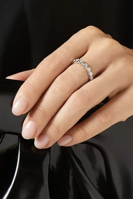 Buy Missoma Grey Tennis Stacking Ring in Sterling Silver For