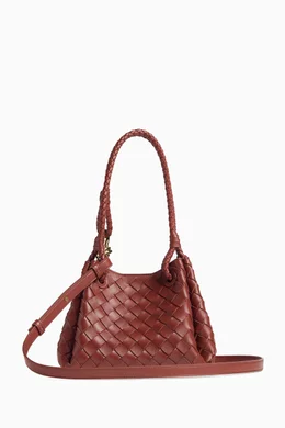 Buy Bottega Veneta Brown Small Parachute Bag in Intrecciato