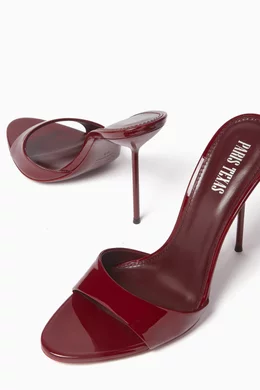 Buy Paris Texas Burgundy Lidia 105 Mule Sandals in Patent