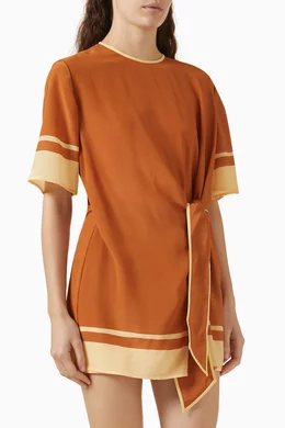 Buy SIR The Label Brown Soma Mini Dress in Silk For Women Online | Ounass  Saudi