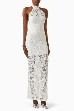 Buy Manuri Neutral Cherie Maxi Dress in Lace For Women Online | Ounass Saudi