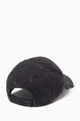 Buy Balenciaga Black Laurel Classic Cap in Cotton For UNISEX