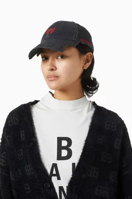 Buy Balenciaga Black Laurel Classic Cap in Cotton For UNISEX