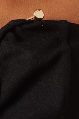 peplum knit dress Line & Dot Black Anzu Puplum Sweater Mini Dress Black / XS main image 1