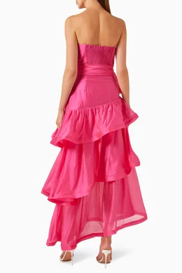 Buy Elliatt Pink Kalani Tiered Maxi Dress in Voile For Women Online |  Ounass Saudi