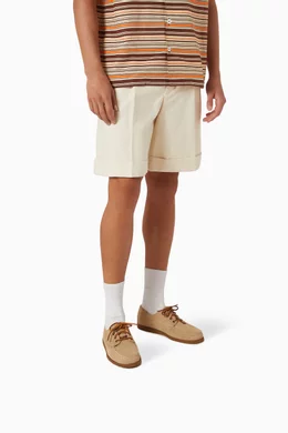 Buy Sebago Neutral Askook Boat Shoes in Suede For Men Online - Main Image