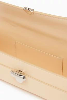 Buy SAVETTE Neutral Slim Symmetry Pochette Bag in Smooth Leather