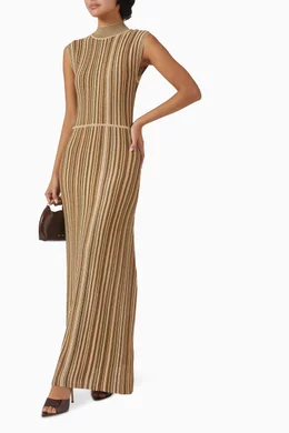 Buy Veronica Beard Brown Anna Maxi Dress in Knit For Women Online | Ounass  Saudi