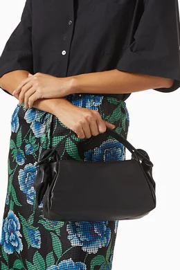 Buy KENZO Black KENZO Furoshiki Bag in Leather For Women