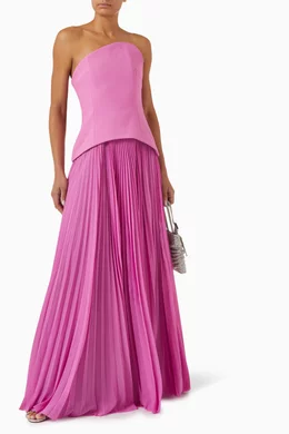 ワンピース SOLACE LONDON BRITT MAXI DRESS The Britt Maxi Dress in Berry Pink – Solace London