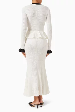 long turtleneck knit dress With a Kiss Ribbon-Sleeve Turtleneck Sweater Dress, Black / L main image 0