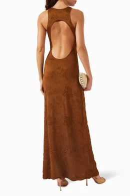Buy Maygel Coronel Brown El Virao Open-back Maxi Dress For Women Online |  Ounass Saudi
