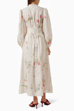 knee length dresses for ladies Lucky Denim Midi Dress by ZIMMERMANN