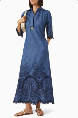 green emerald velvet dress Coco Midi Denim Dress  lil'birdie boutique