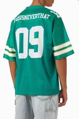 Buy thisisneverthat Green Football Jersey in Mesh For Men Online