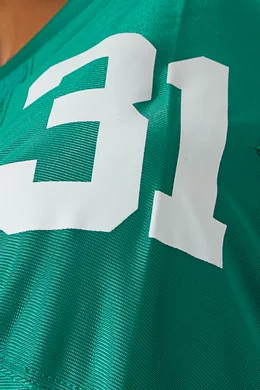 Buy thisisneverthat Green Football Jersey in Mesh For Men Online