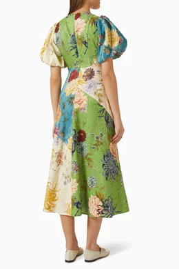 alemais avery spliced midi dress Alemais Avery Spliced Midi Dress Multi Size 16