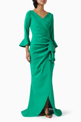 chiara boni la petite robe green dress Buy Triwan Ruffle in Jersey For Women Online FEED