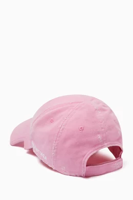 Buy Balenciaga Pink Laurel Classic Cap in Cotton Drill For UNISEX