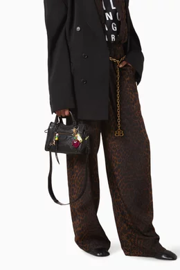 Buy Balenciaga Black Mini Le City Bag in Arena Storico