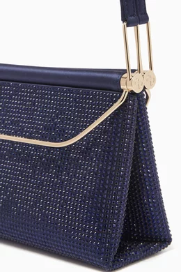Buy Giorgio Armani Blue All-over Strass Clutch For Women Online