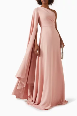 Buy Solace London Pink Yazmin One-shoulder Dress For Women Online