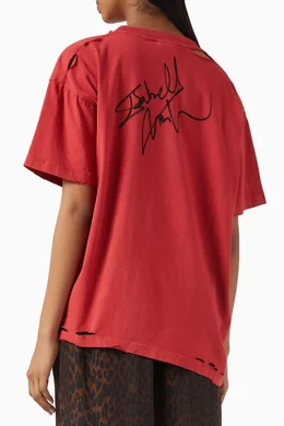 Buy Balenciaga Red Unisex Isabelle Boxy T-shirt in Cotton